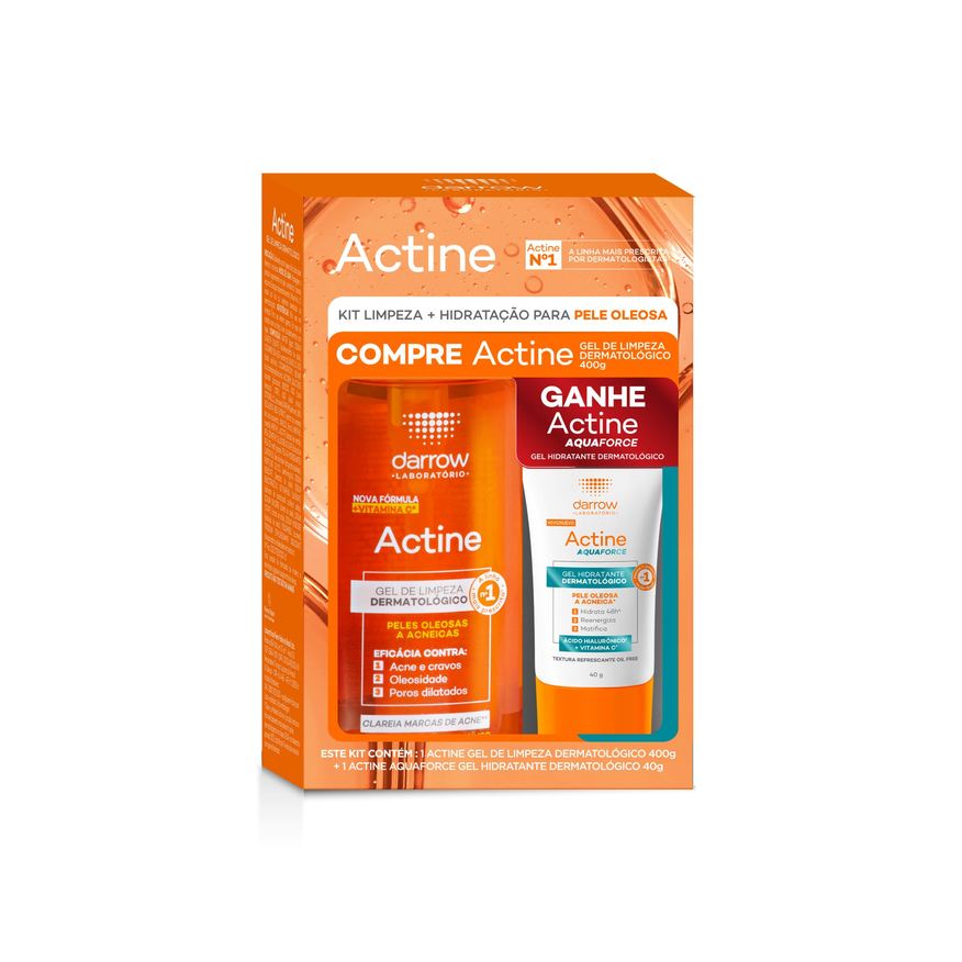 Darrow Kit Actine Gel De Limpeza 400g + Gel Hidratante 40g