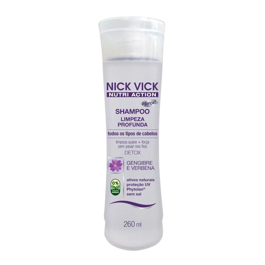 Nick Vick Shampoo Limpeza Profunda Nutri Action 260ml