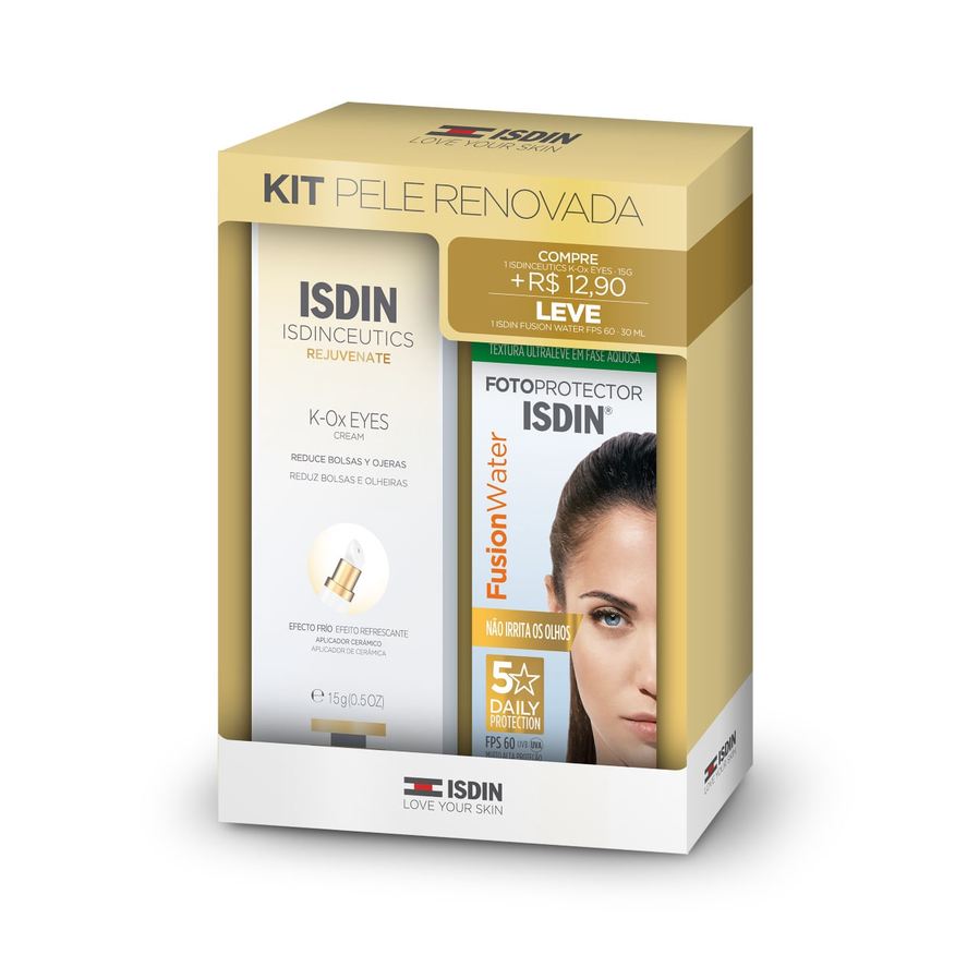 Isdinceutics Kit Anti-Idade Isdin Ceutics K-Ox Eyes 15g + Protetor Solar Facial Fusion Water 30ml