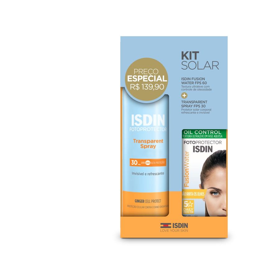 Isdin Kit Protetor Solar Facial Fps30 30ml + Protetor Spray 250ml