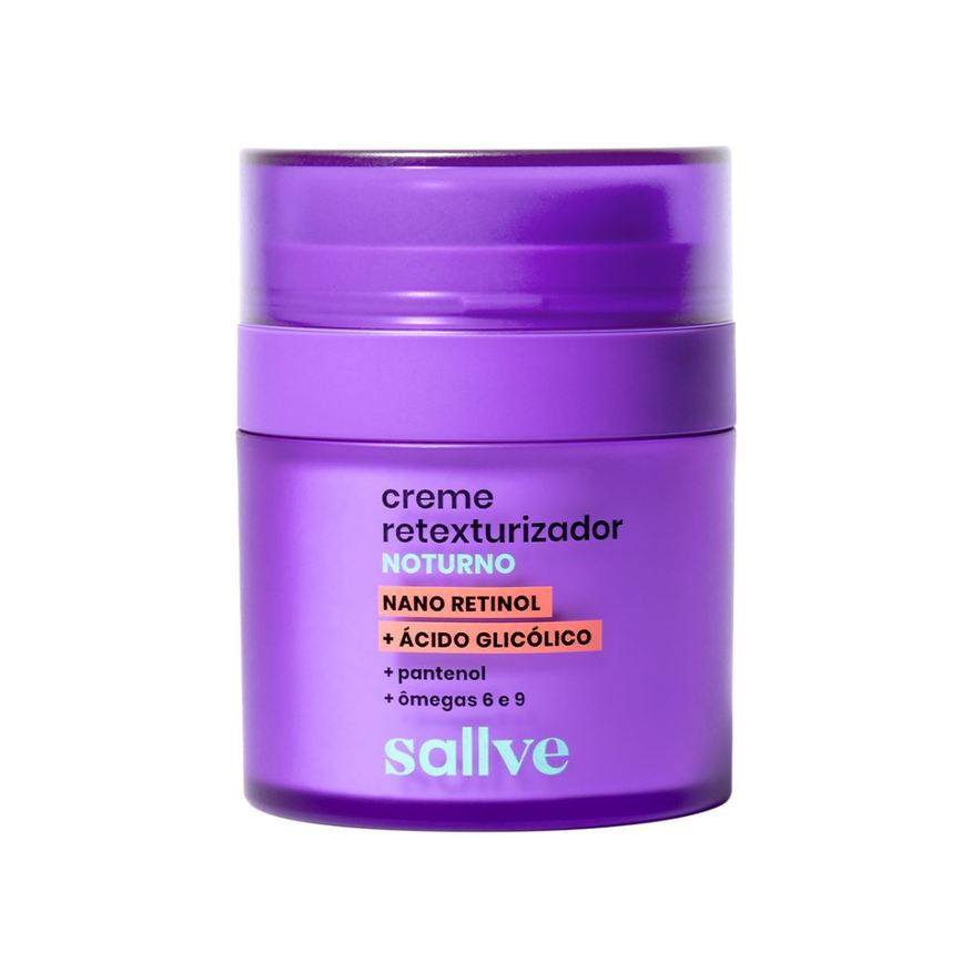Sallve Creme Retexturizador Noturno Com Nano Retinol 30g
