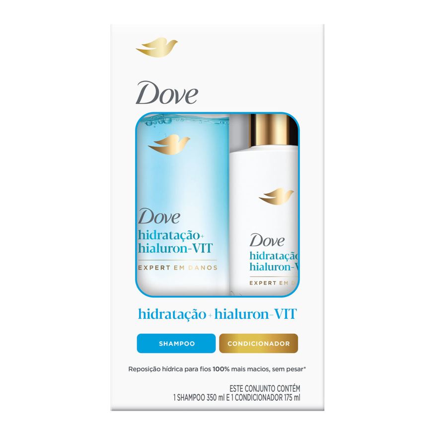 Dove Kit Hidratação + Hialuron-Vit Shampoo 350ml + Condicionador 175ml