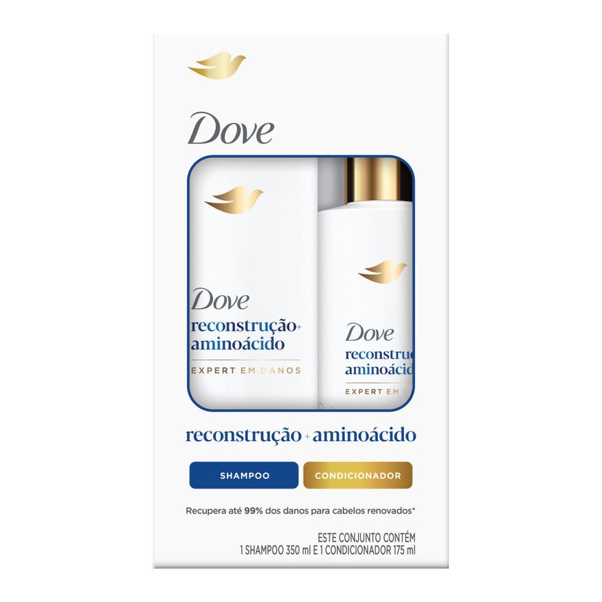 Dove Kit Reconstrução + Aminoácido Shampoo 350ml + Condicionador 175ml
