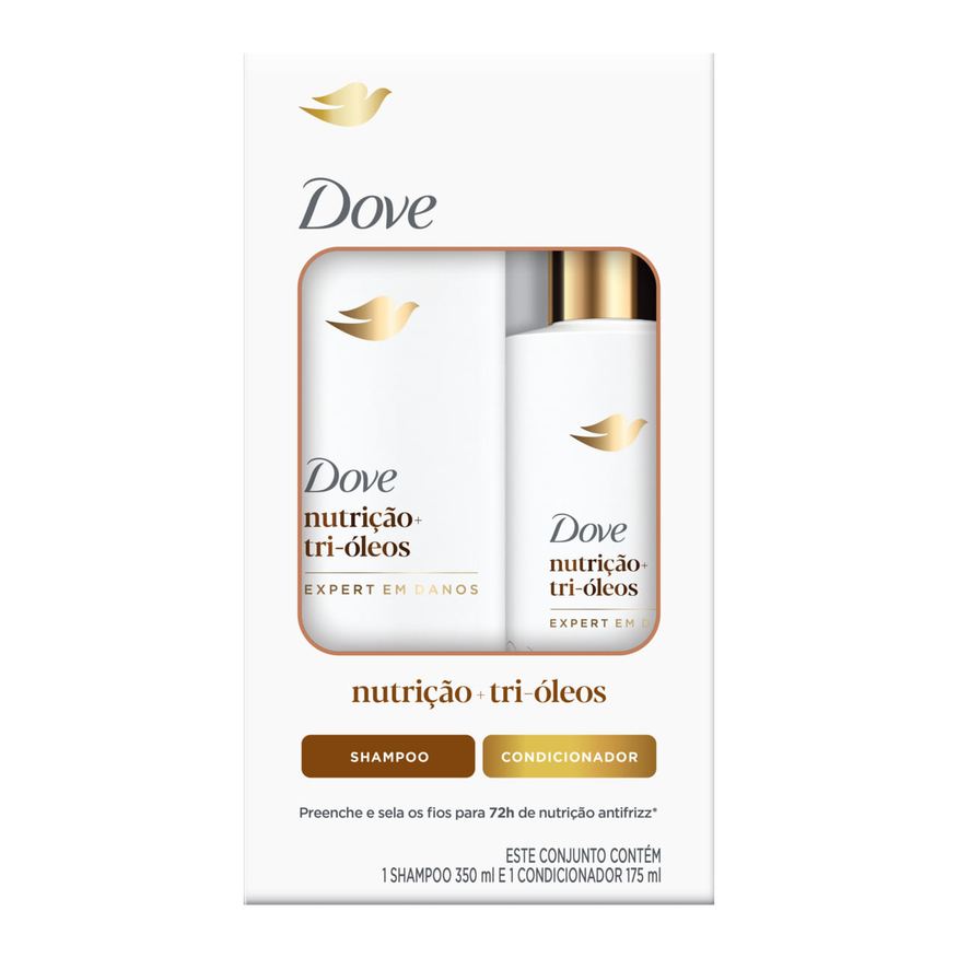 Dove Kit Nutrição + Tri-Óleos Shampoo 350ml + Condicionador 175ml