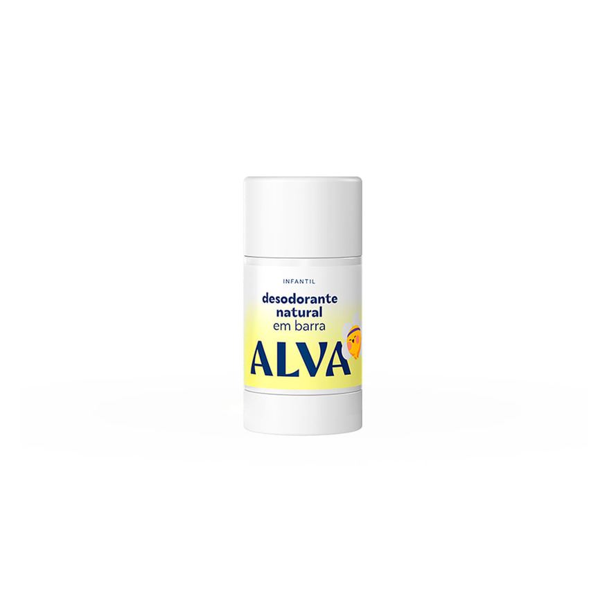Alva Desodorante Infantil Natural Em Barra Natural 12h 33g