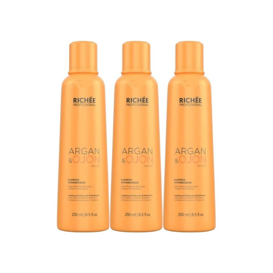 Richee Richée Professional Argan e Ojon - Kit 3 Shampoo 250ml