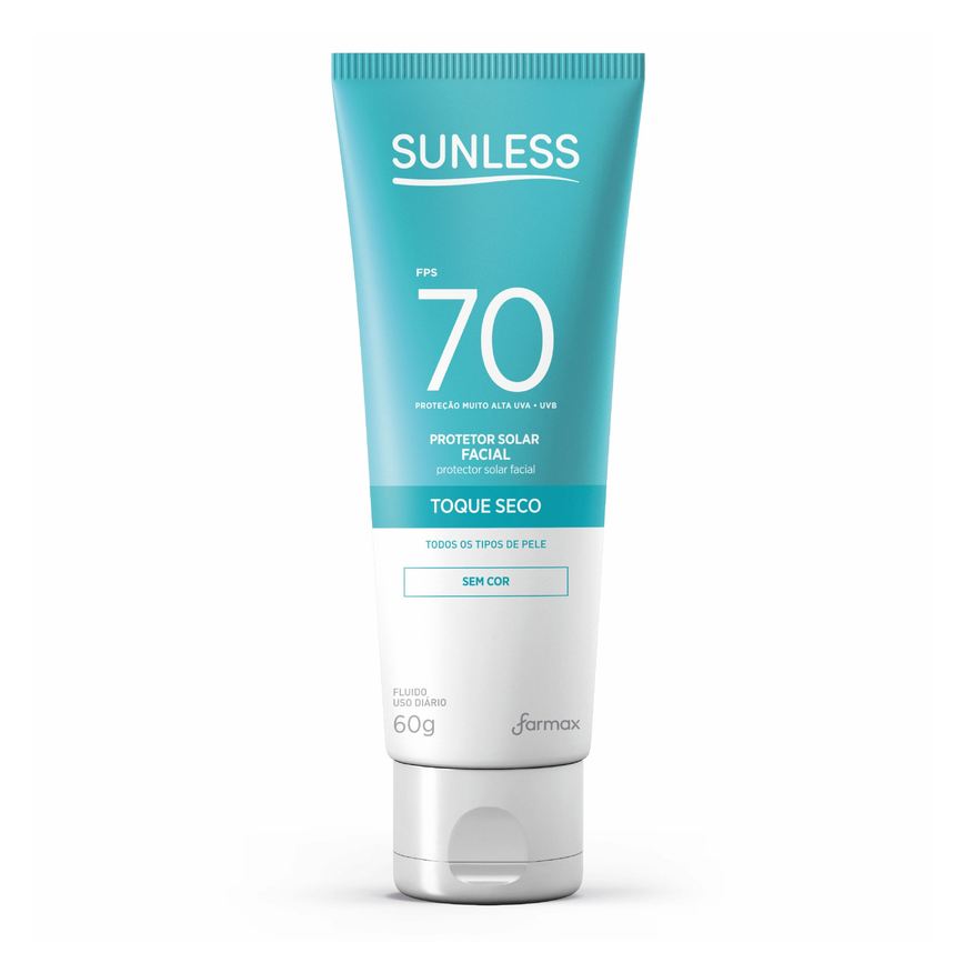 Sunless Protetor Solar Facial Sem Cor Fps70 60g