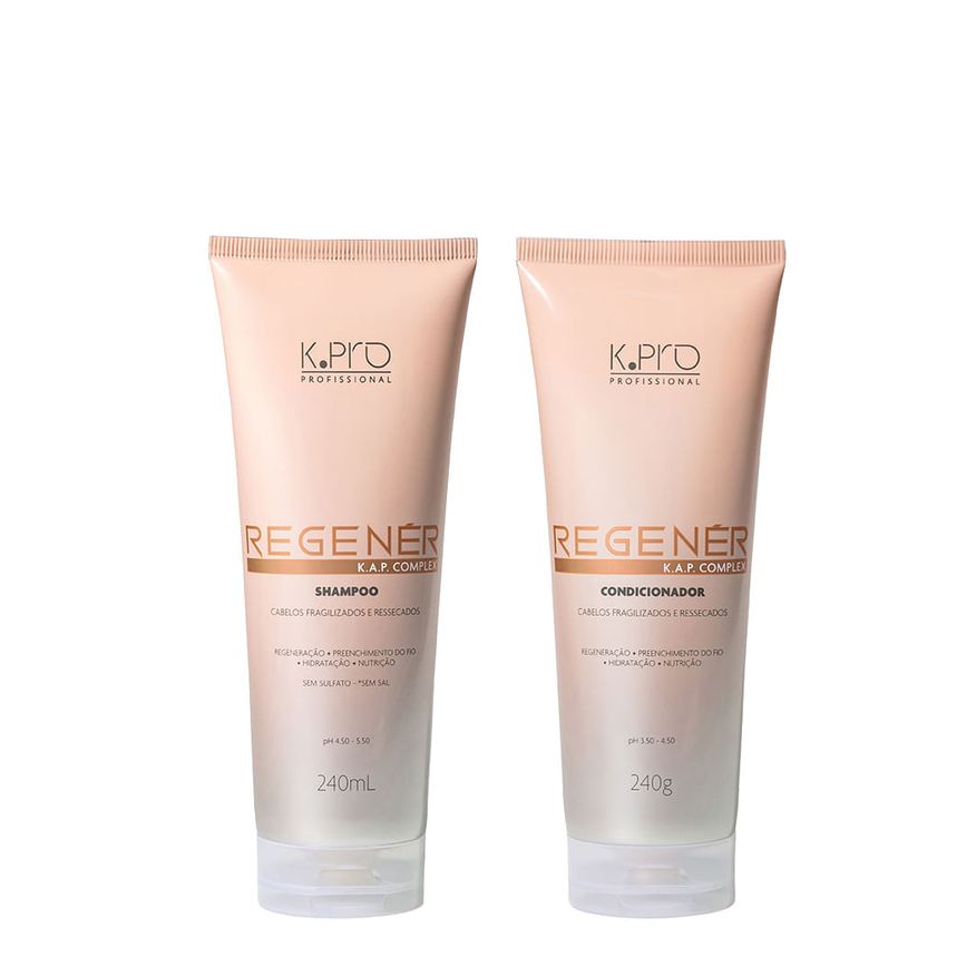 K.Pro Profissional Kit K-Pro Profissional Regenér K.A.P Complex - Shampoo 240ml + Condicionador 240g