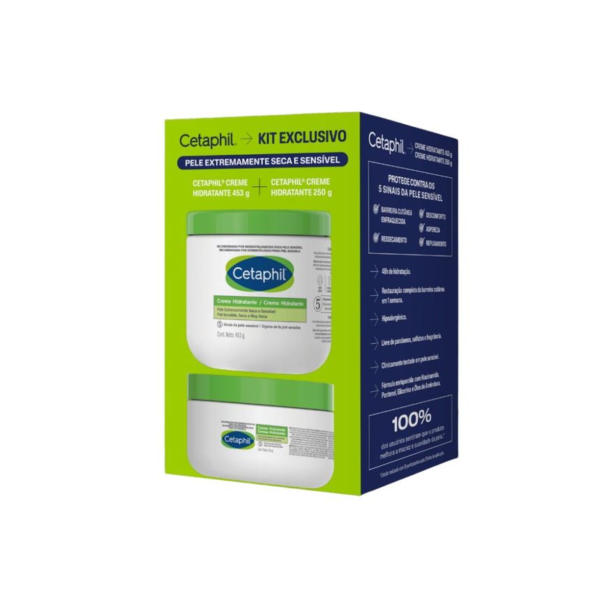 Cetaphil Kit Creme Hidratante 453g + Creme Hidratante 250g