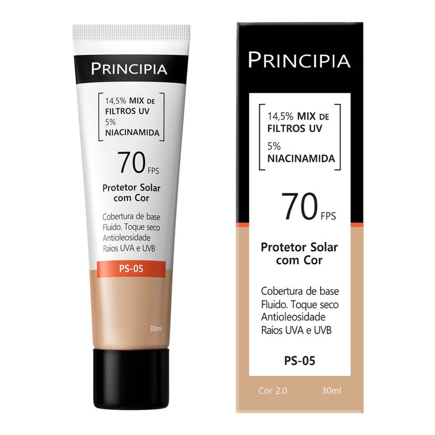 Principia Protetor Solar Facial Ps-05 Cor 2.0 Fps70 30ml