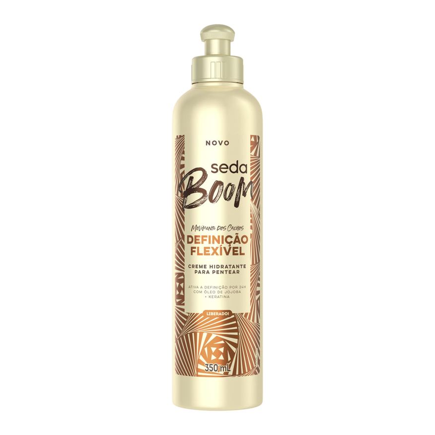 Seda Creme Para Pentear Hidratante Boom Com Óleo De Jojoba E Keratina Definição Flexível 350ml