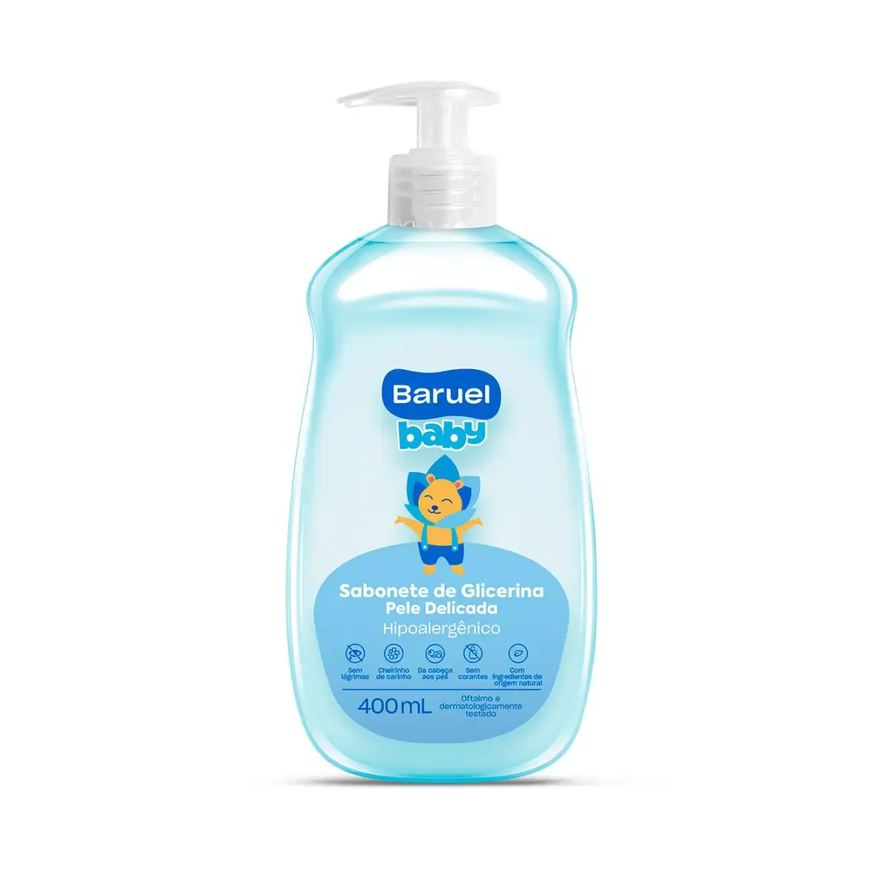 Baruel Baby Sabonete De Glicerina Pele Delicada 400ml
