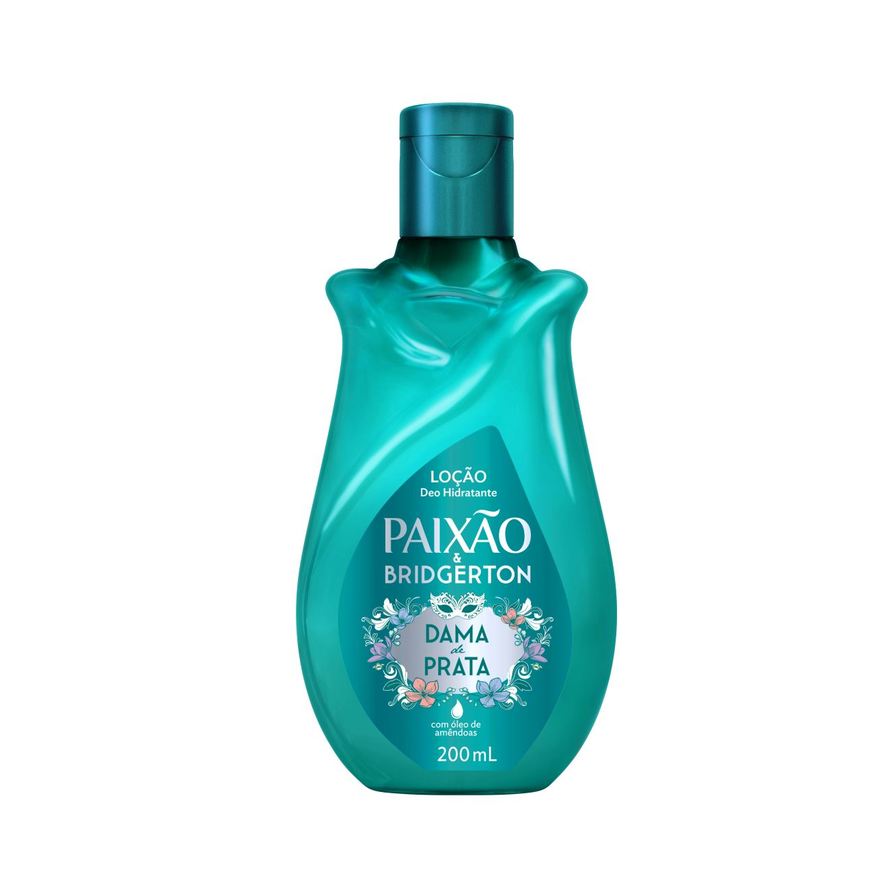 Paixao Deo-Hidratante Loção Paixão Dama De Prata Com Óleo De Amêndoas Bridgerton 200ml