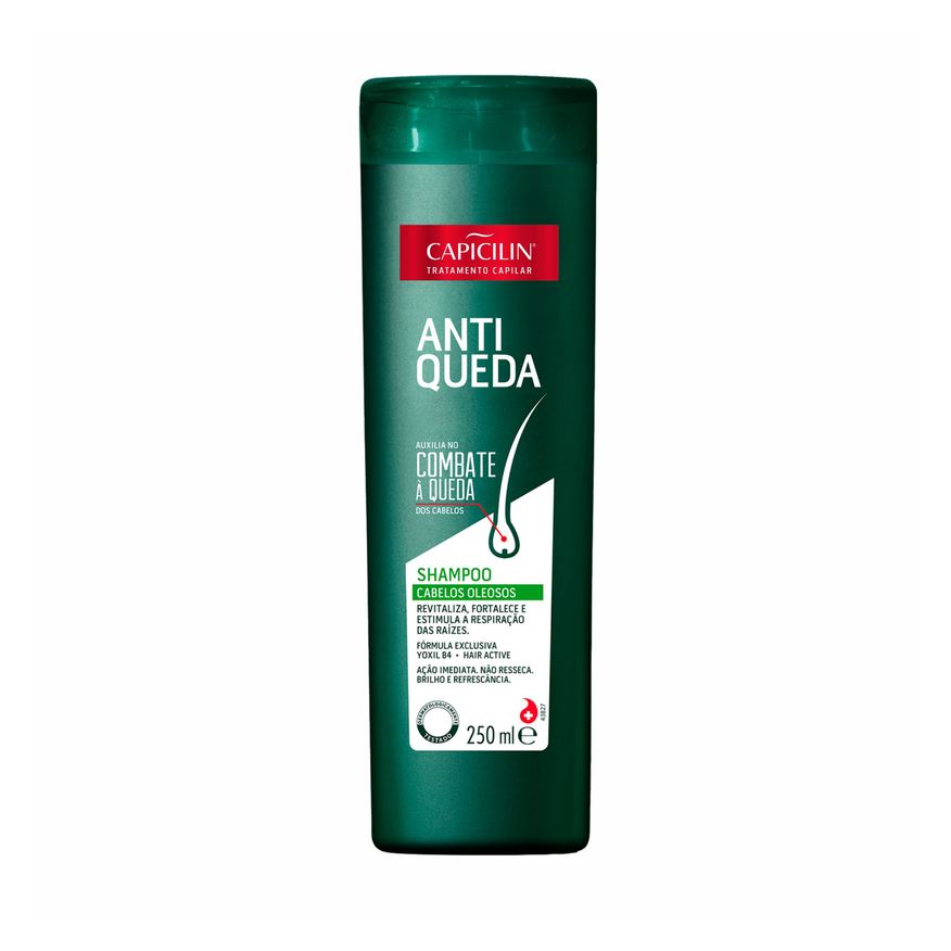 Capicilin Shampoo Antiqueda Cabelos Oleosos 250ml