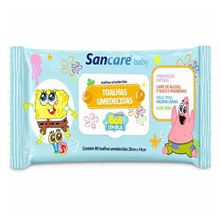 Sancare Baby Toalhas Umedecidas Bob Esponja 90 Unidades