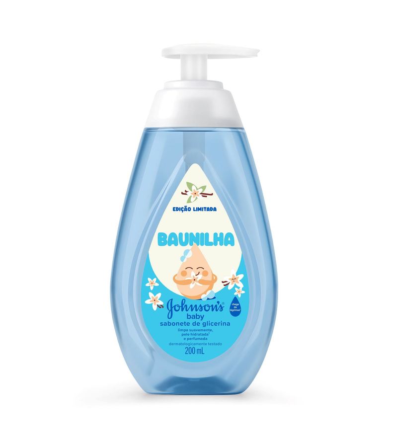 Johnsons Baby Sabonete Líquido Infantil Glicerina Baunilha 200ml