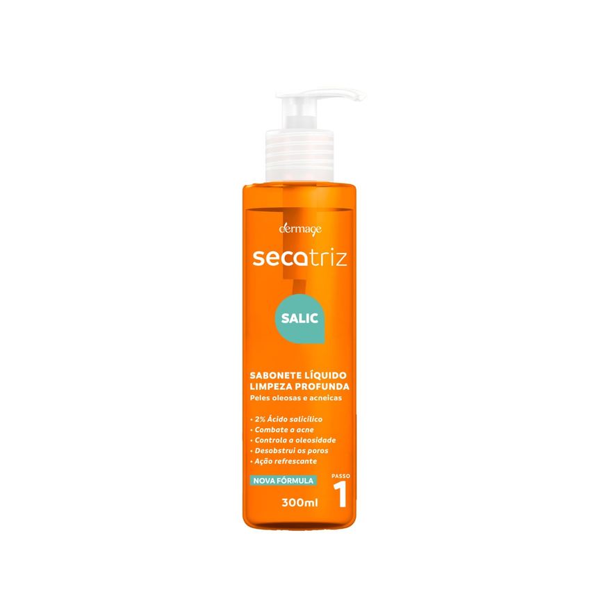 Dermage Sabonte Líquido Secatriz Salic Limpeza Profunda 300ml