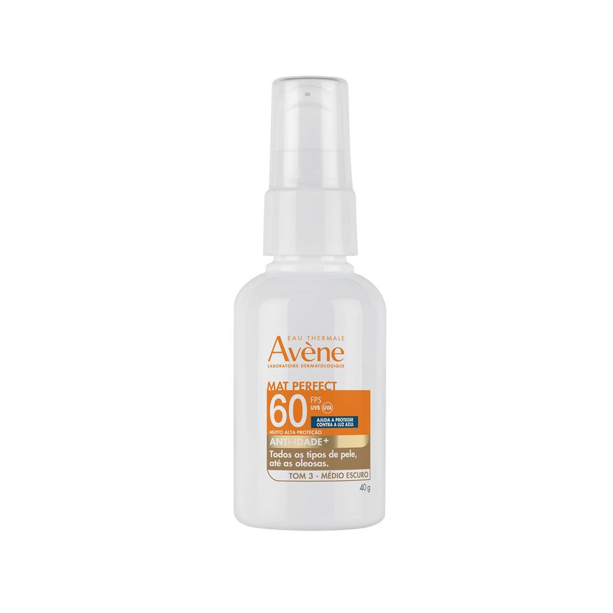 Avene Protetor Solar Facial Avène Tom Médio Escuro Mat Perfect Anti-Idade Fps 60 40g