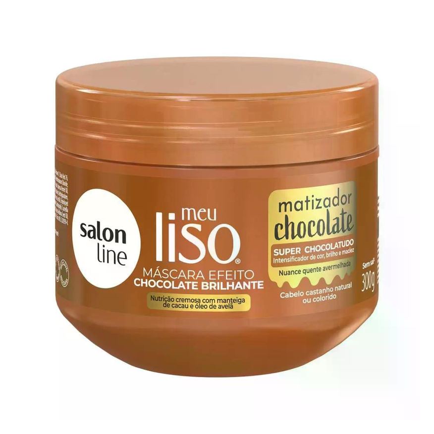 Salon Line - Meu Liso Matizador Chocolate Brilhante - Máscara Capilar - 300g