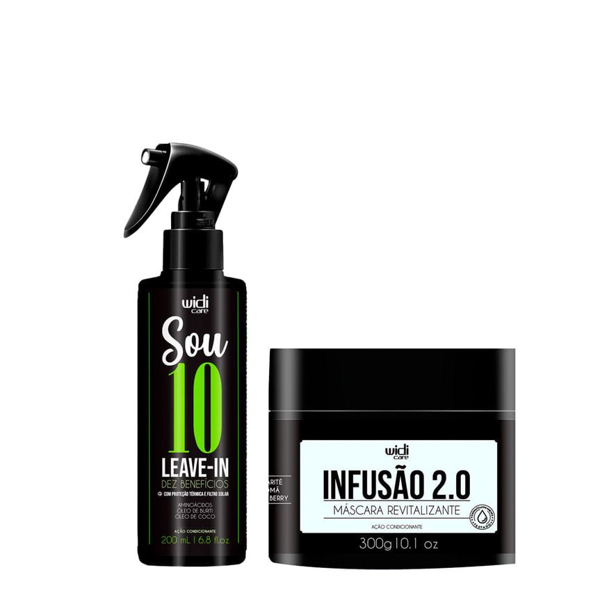 Widi Care - Kit Infusão 2.0 + Sou 10 - Máscara 300g + Leave-In 200ml