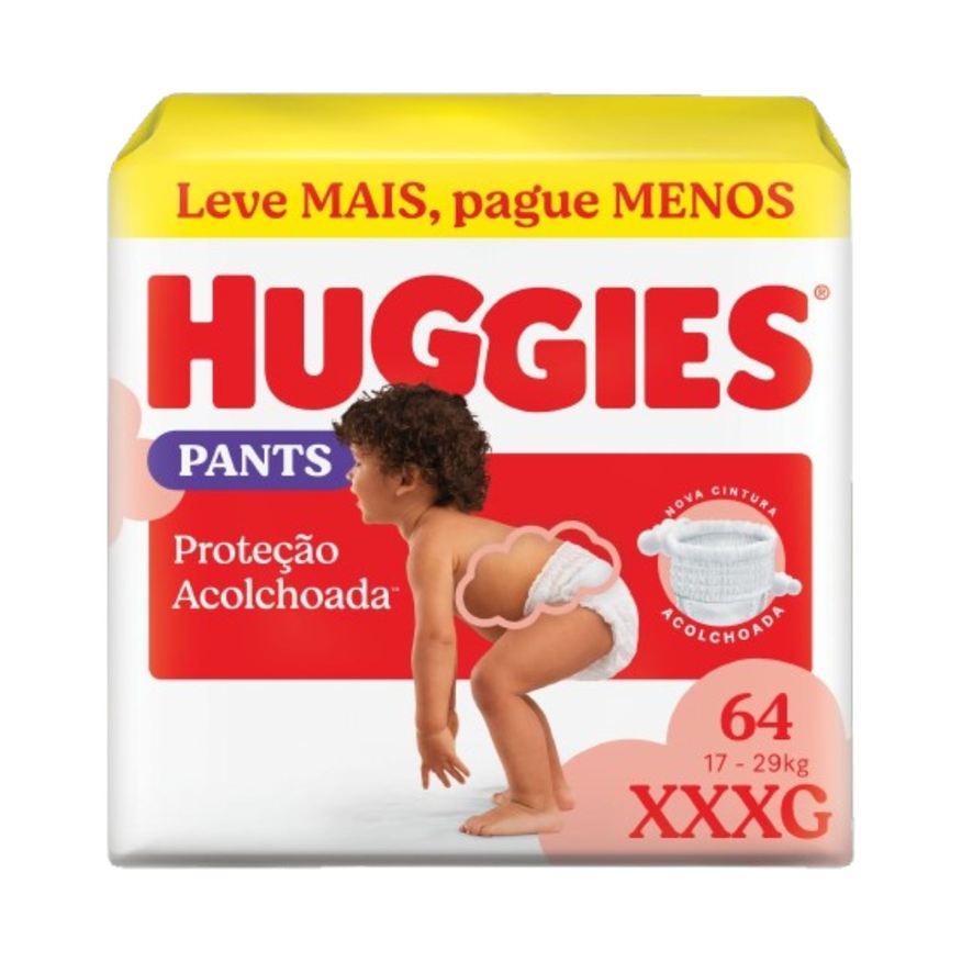 Huggies Fraldas Pants Proteção Acolchoada Mx Xxxg