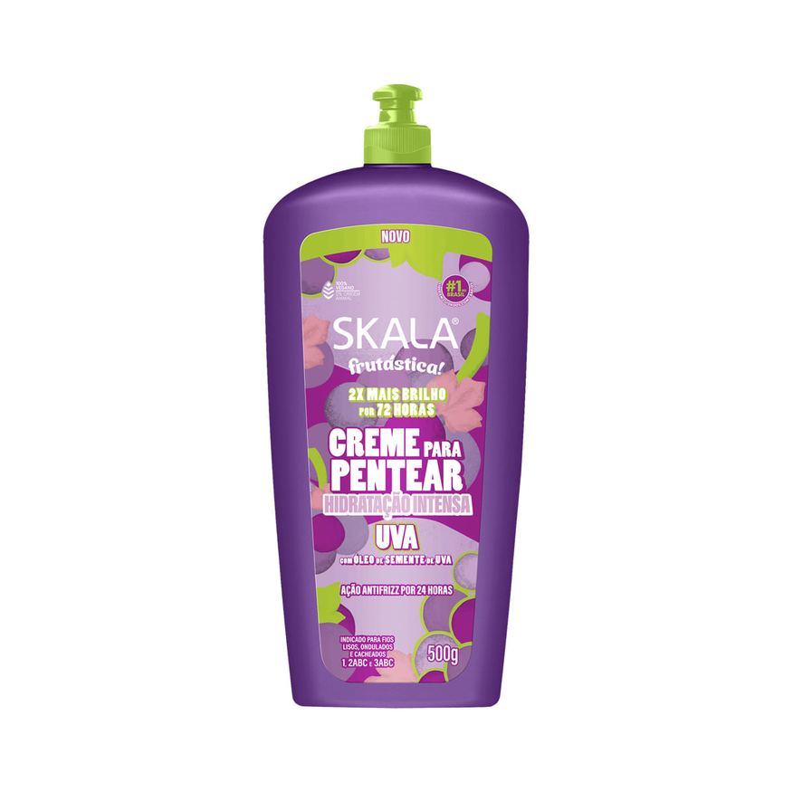 Skala Creme Para Pentear Frutástica! Hidratação Intensa Uva 500g