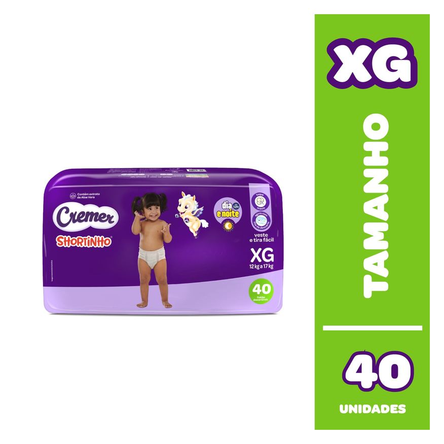 Cremer Fralda Shortinho Xg 40 Unidades