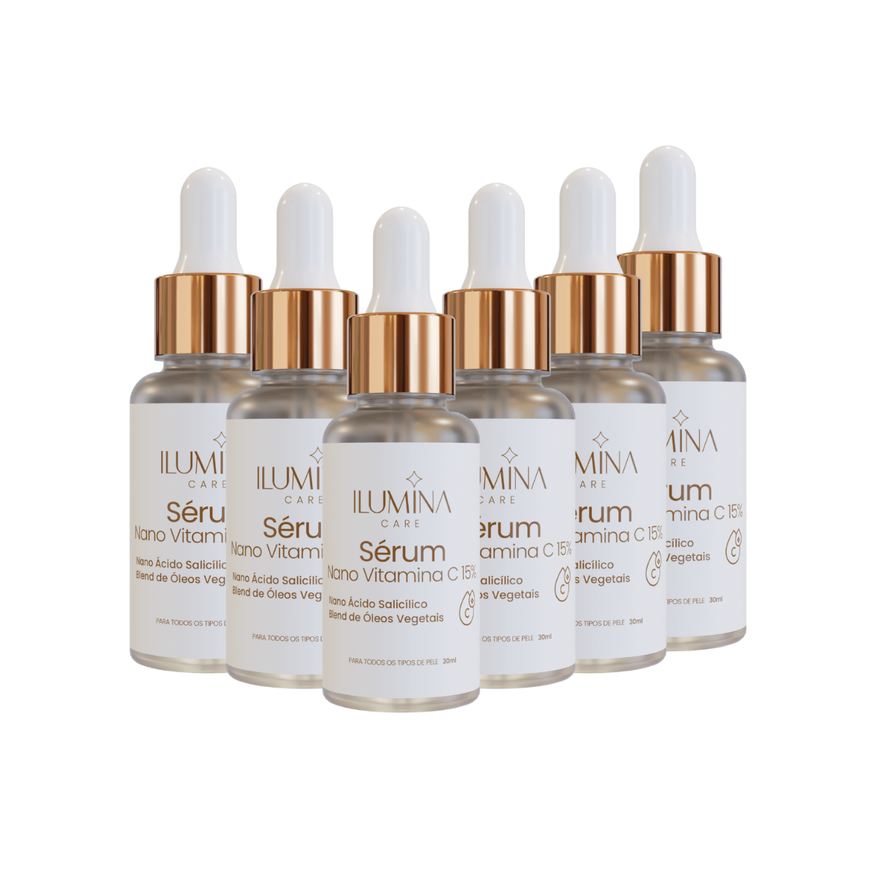 Ilumina Care Kit 6 Sérum Vitamina C 15% Clareador Manchas