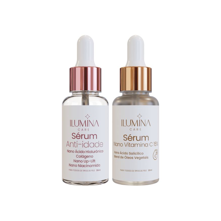 Ilumina Care Kit Sérum Anti-idade + Sérum Vitamina C 15%