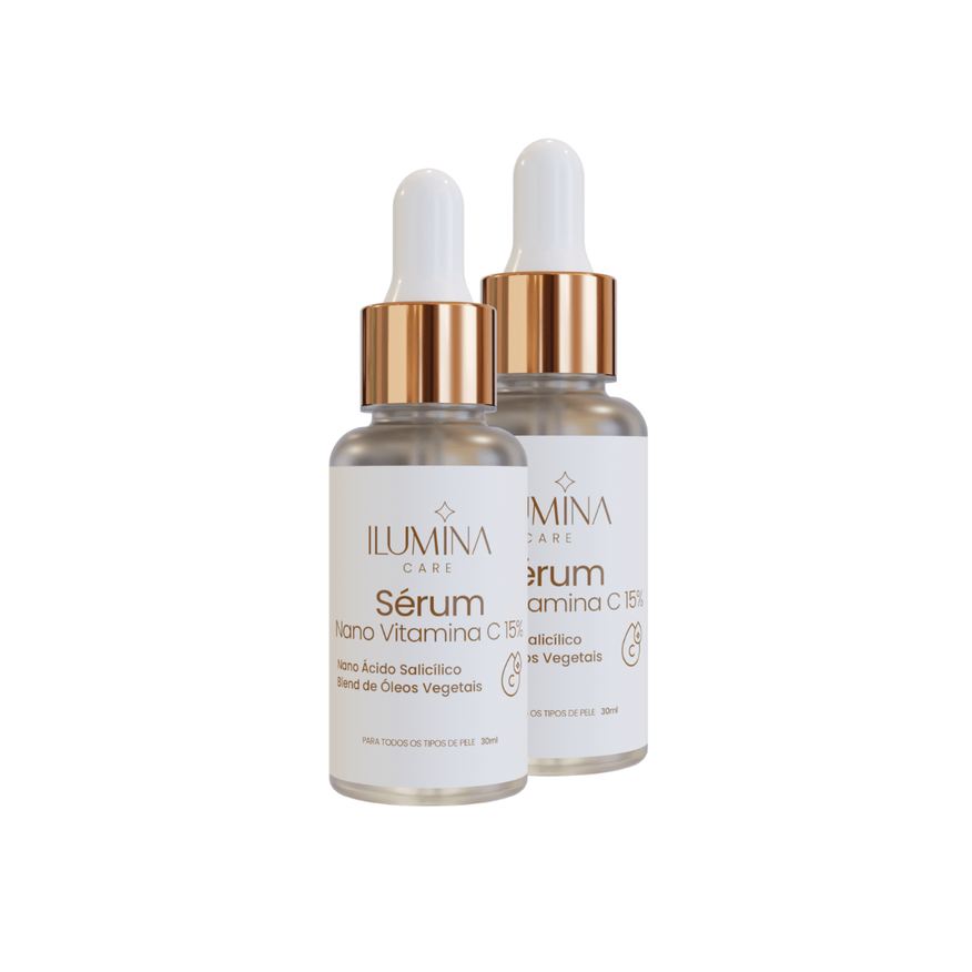 Ilumina Care Kit 2 Sérum Vitamina C 15% Clareador Manchas