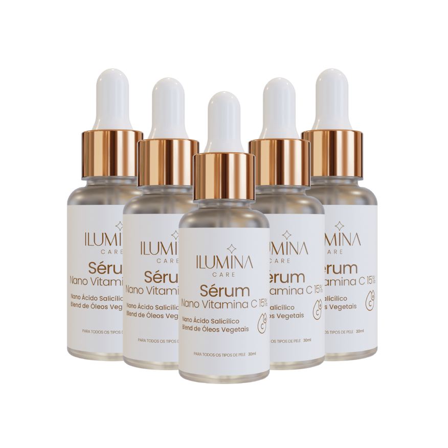 Ilumina Care Kit 5 Sérum Vitamina C 15% Clareador Manchas