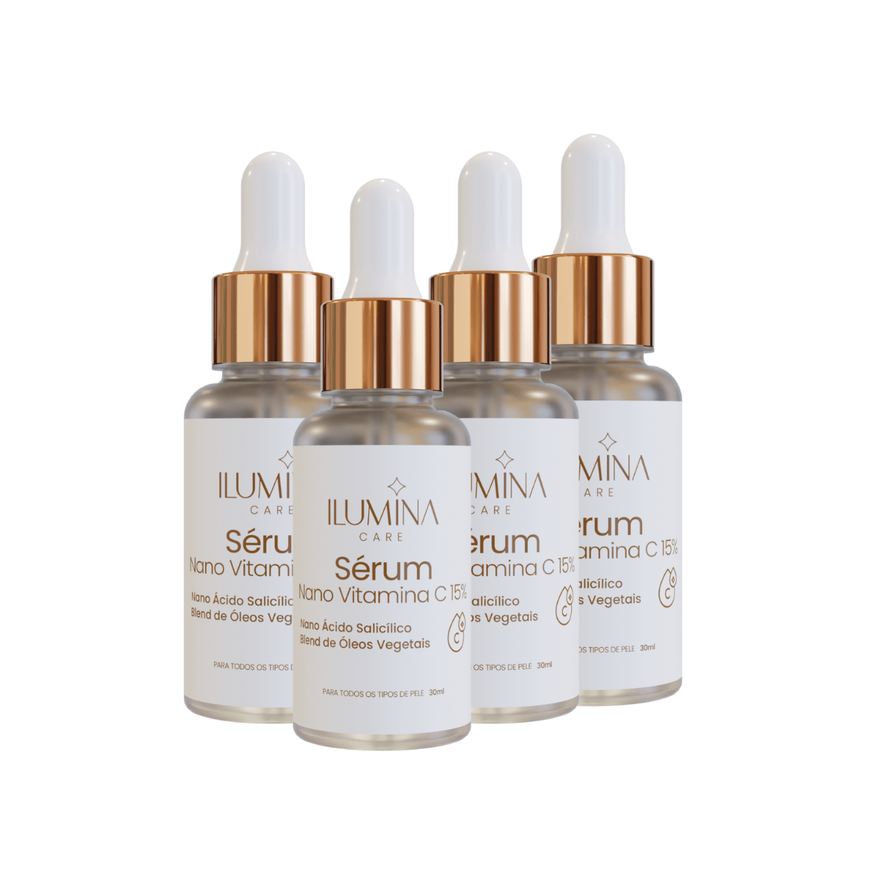 Ilumina Care Kit 4 Sérum Vitamina C 15% Clareador Manchas