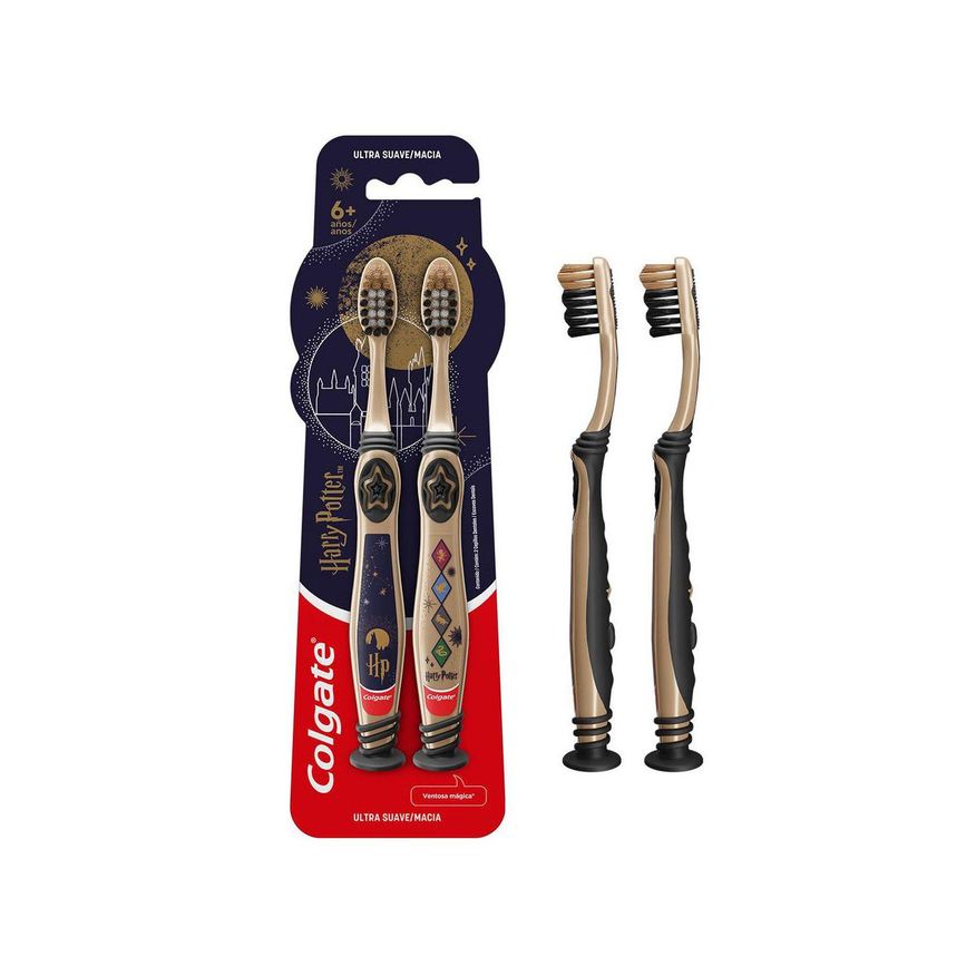 Colgate Escova Dental Infantil Ultramacia Harry Potter 6 Anos 2 Unidades