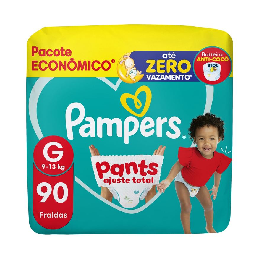 Pampers Fralda Pants Ajuste Total G 90 Unidades