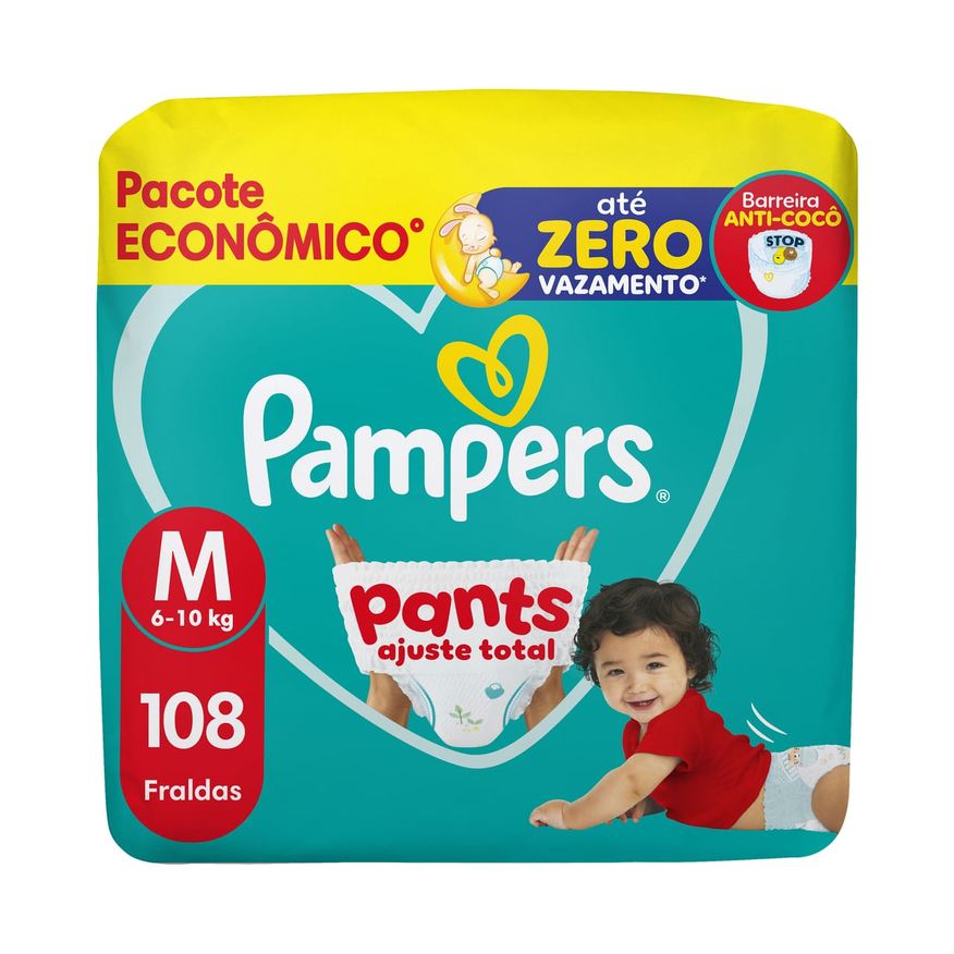 Pampers Fralda Pants Ajuste Total M 108 Unidades