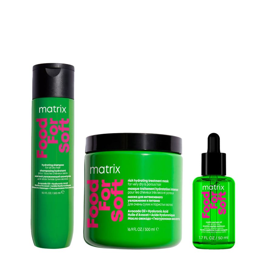 Matrix Kit Food For Soft Shampoo 300ml + Máscara 500ml + Óleo 50ml