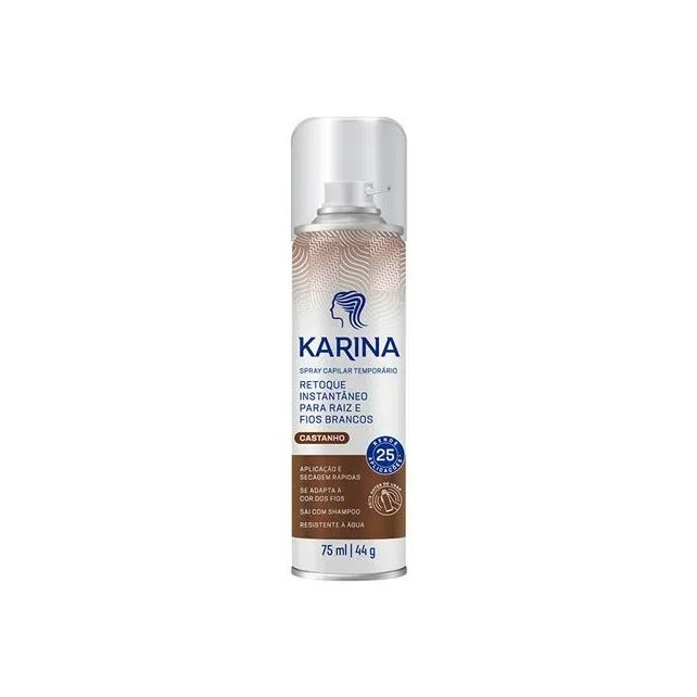 Karina Spray De Tintura Retoque Cor Castanho 75ml