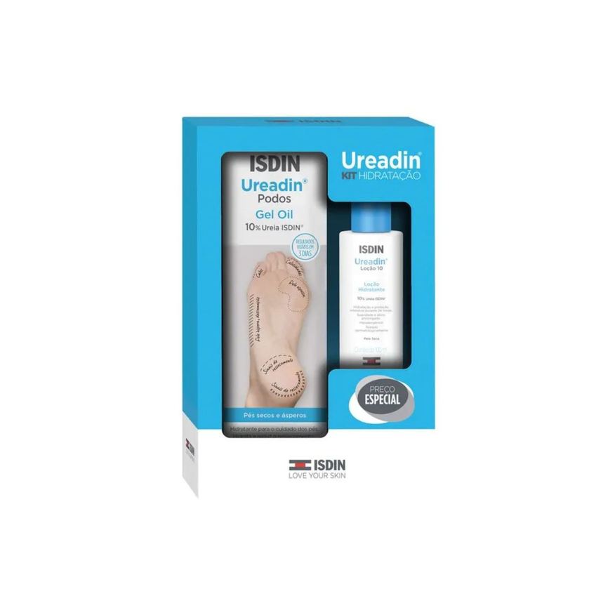 Isdin Kit Ureadin Podos Gel Hidratante Para Os Pés 80,25g + Loção Corporal 100ml
