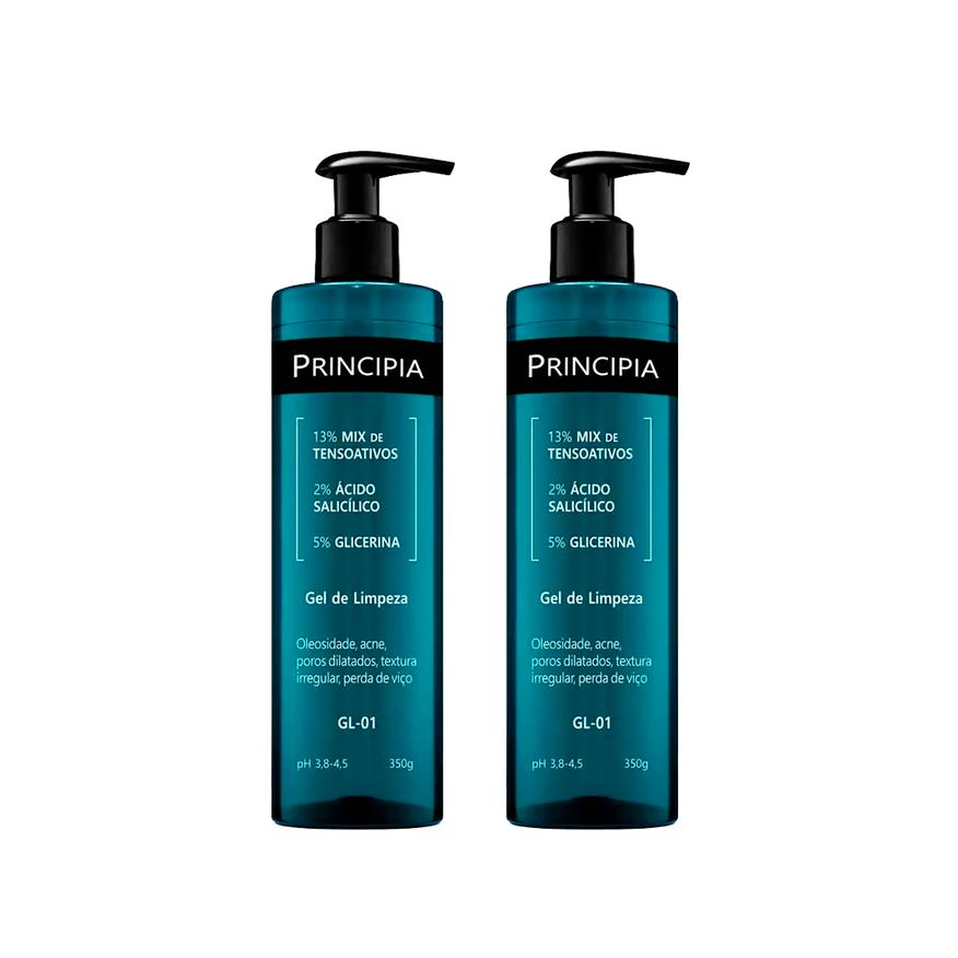 Principia Kit Gel de Limpeza Facial GL-01 350ml 2 Unidades