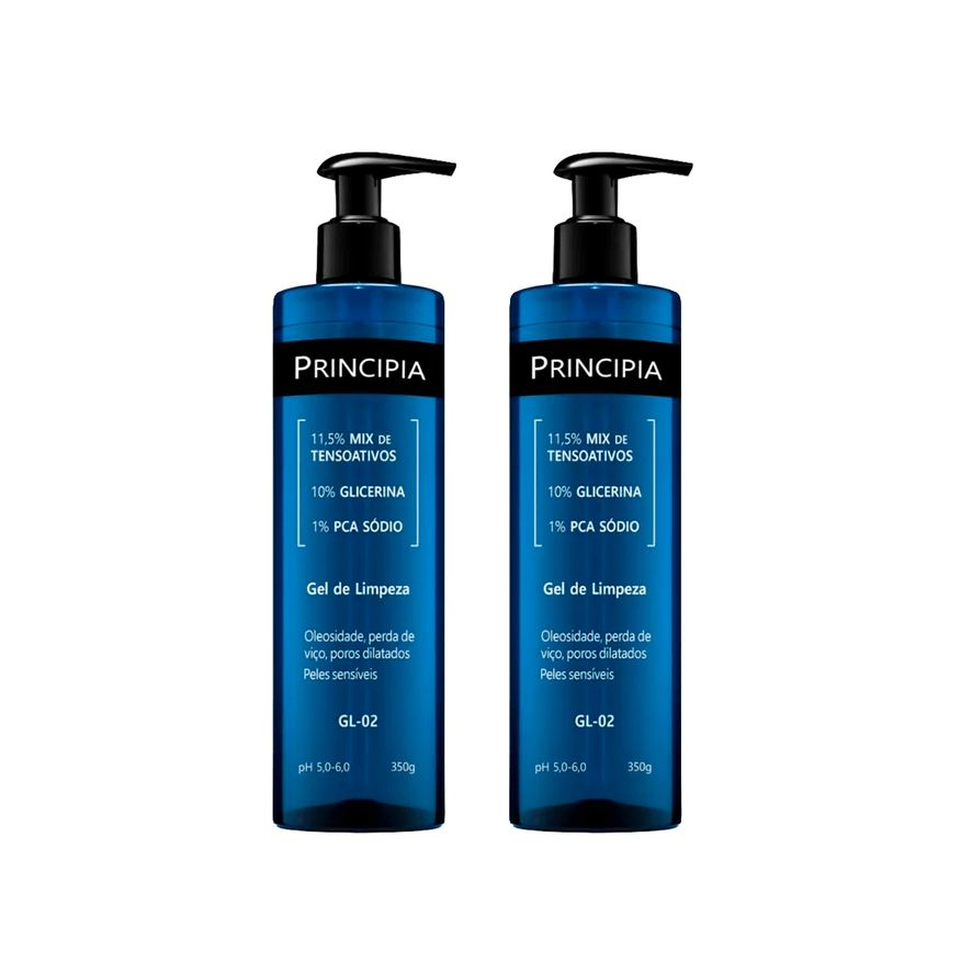 Principia Kit Gel de Limpeza Facial GL-02 350g 2 Unidades