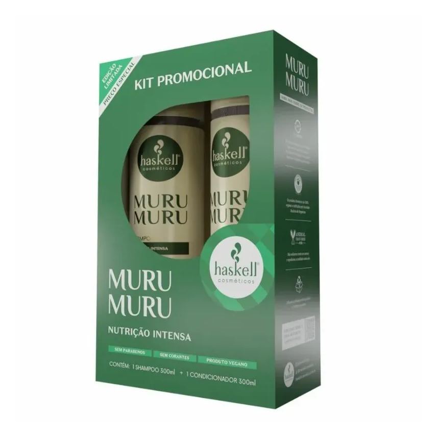 Haskell Kit Murumuru Para Cabelos Secos Shampoo 300ml + Condicionador 300ml