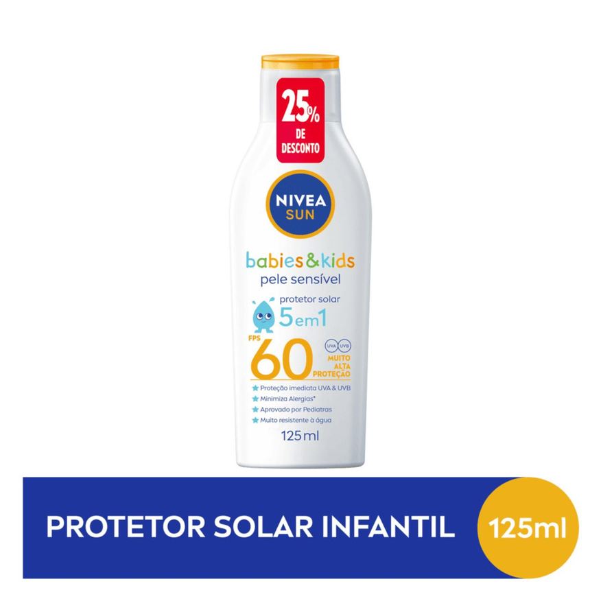 Nivea Sun Protetor Solar Babies & Kids Fps60 125ml
