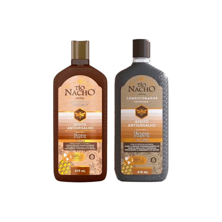 Tio Nacho Kit Tío Nacho Shampoo Antigrisalho Antiqueda 415ml + Condicionador Antigrisalho Antiqueda 415ml