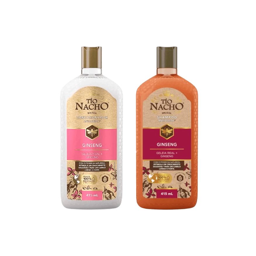 Tio Nacho Kit Tío Nacho Shampoo Ginseng Antiqueda 415ml + Condicionador Ginseng Antiqueda 415ml