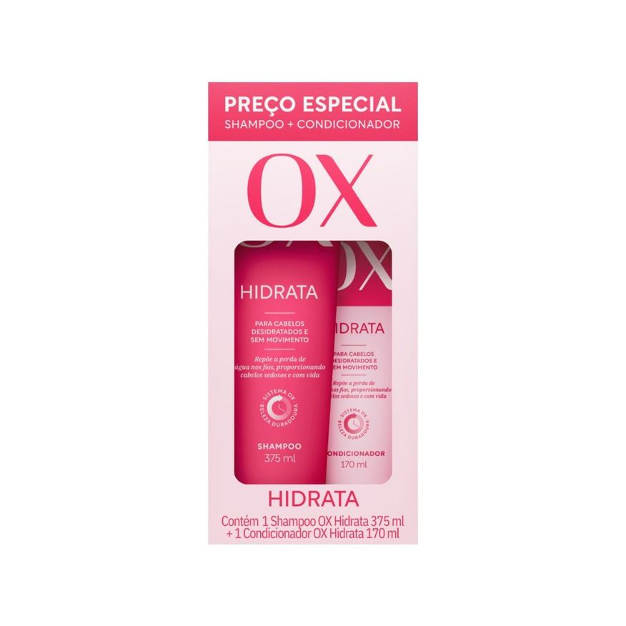 Ox Kit Hidrata Shampoo 375ml + Condicionador 170ml