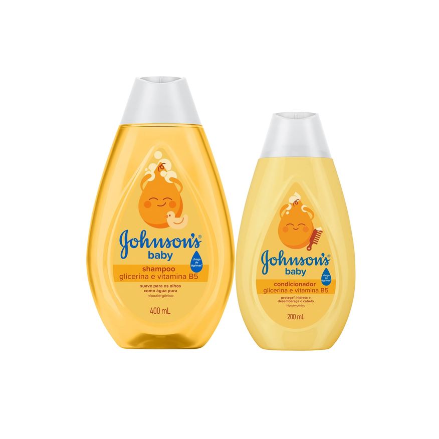 Johnsons Baby Kit Shampoo Glicerina E Vitamina B5 400ml + Condicionador Glicerina E Vitamina B5 200ml