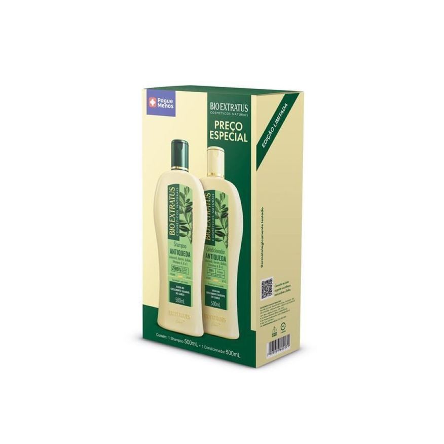 Bio Extratus Kit Shampoo Antiqueda 500ml + Condicionador Antiqueda 500ml