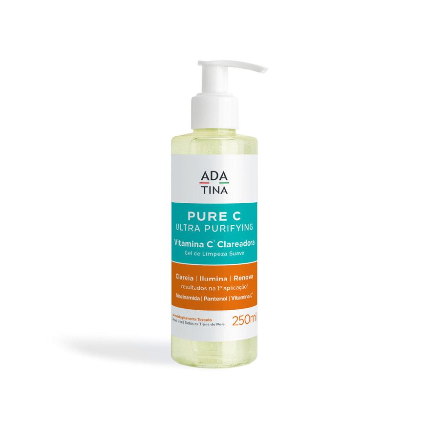 Ada Tina Italy Gel de Limpeza Facial Clareador Ada Tina Pure C Ultra 250ml