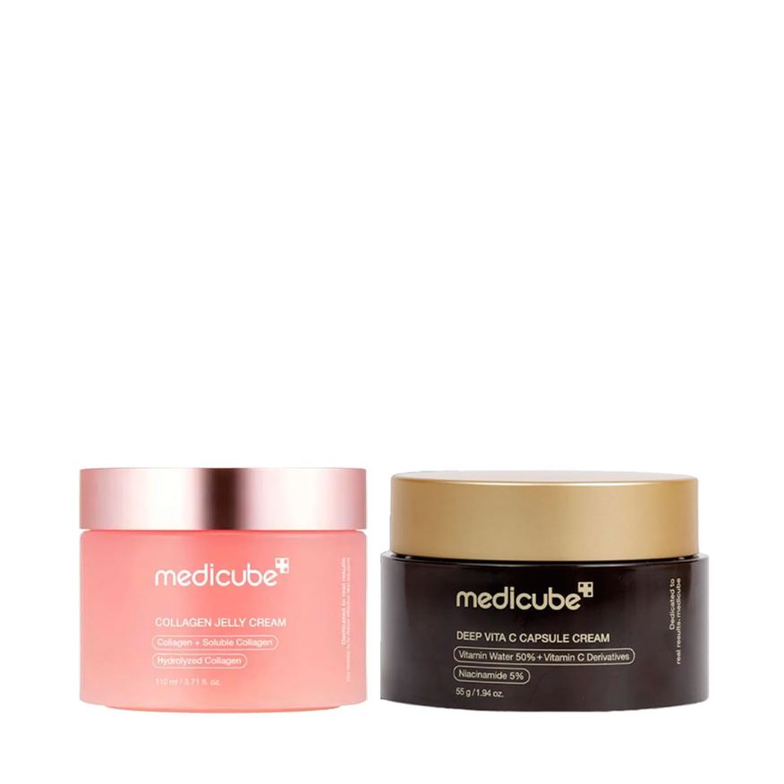 Medicube Kit Collagen Jelly Creme Facial 50ml + Vita C Capsule Creme Facial 55g
