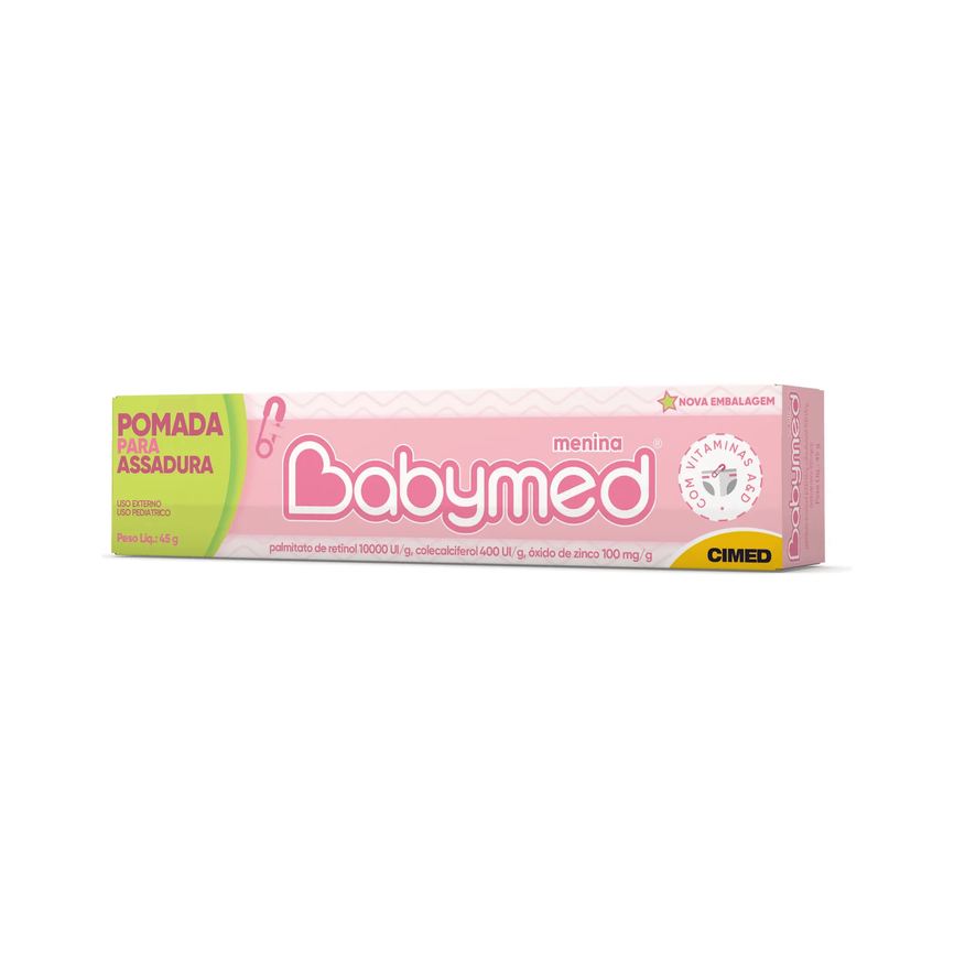 Babymed Pomada para Assadura Menina Rosa 45g
